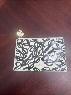 Kate Spade New York "Literary Glasses" Print Zippered Cosmetic or Pencil Pouch